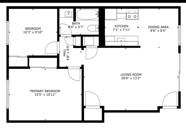 2 Bedroom Deluxe | 2 Bed Apartment | University Crossing Apartments