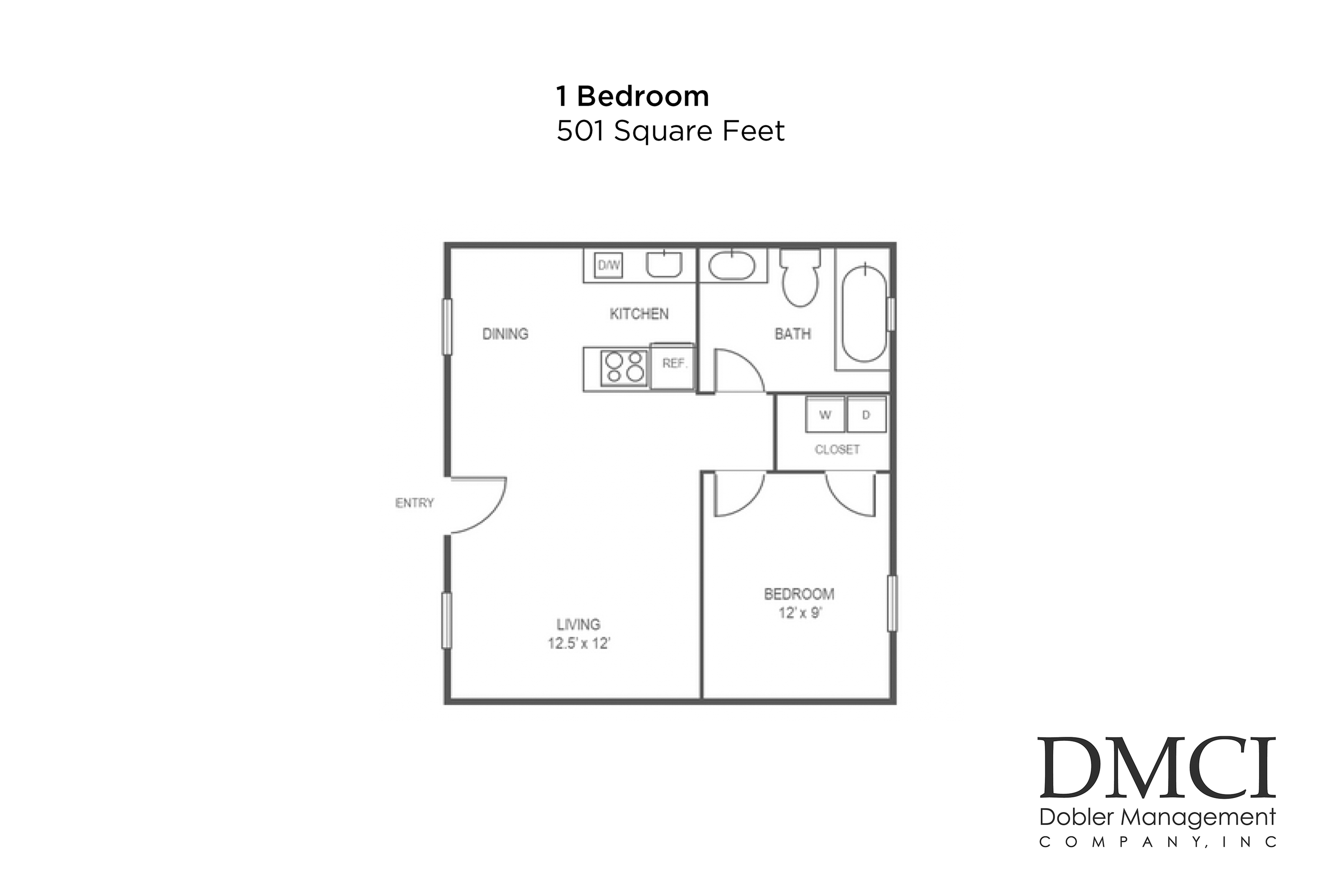 1 Bedroom 1 Bed Apartment University Crossing Apartments