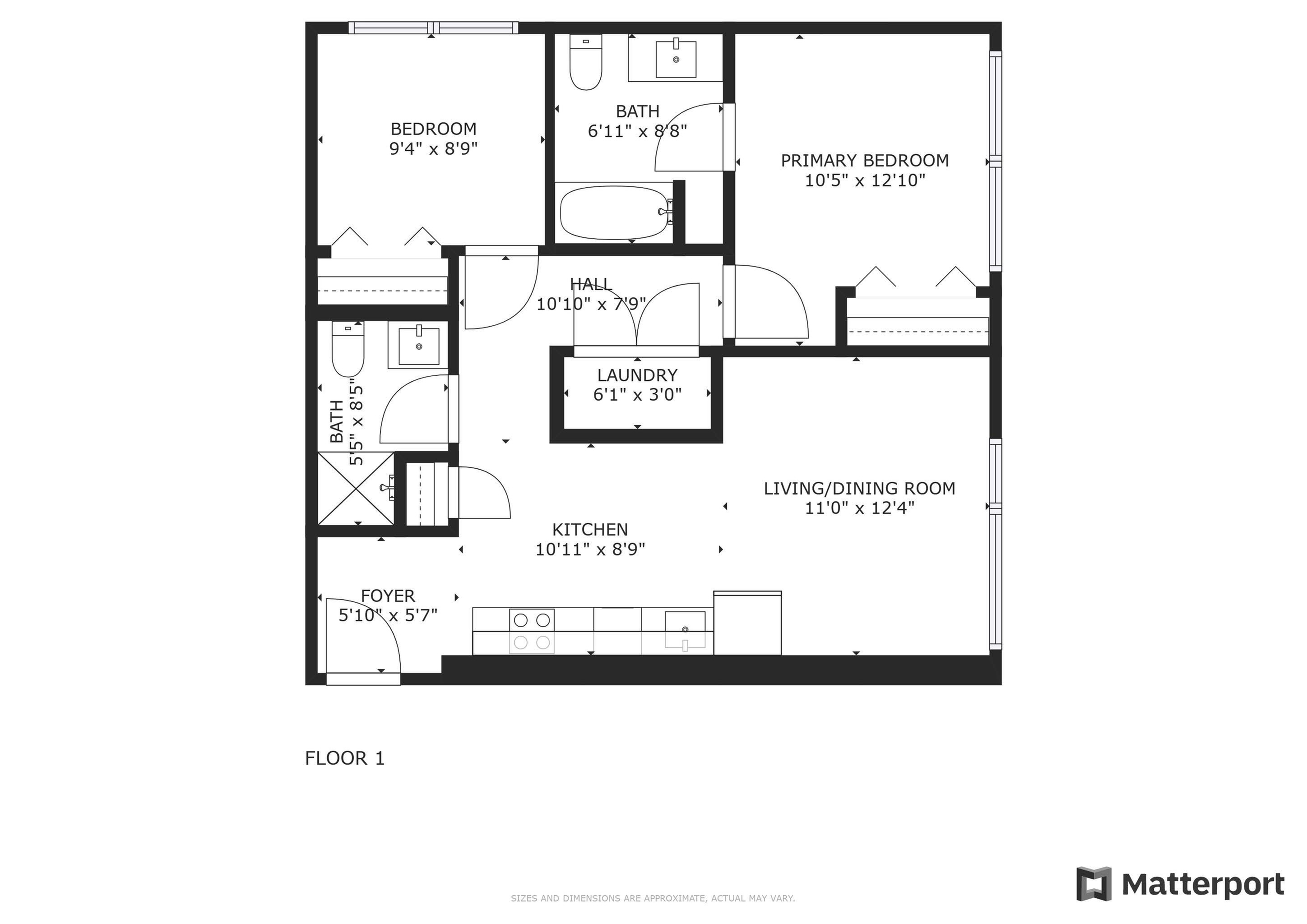 2 bedroom 2 Bath Standard