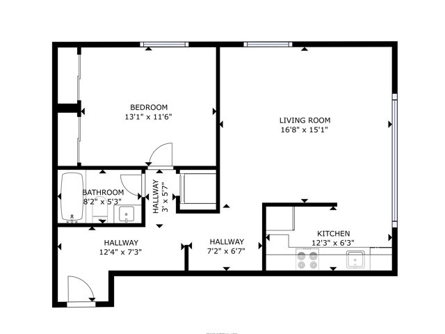 1 Bedroom Deluxe 736 Sq Ft