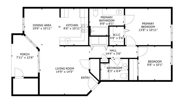 2 Bedroom 2 Bath Deluxe