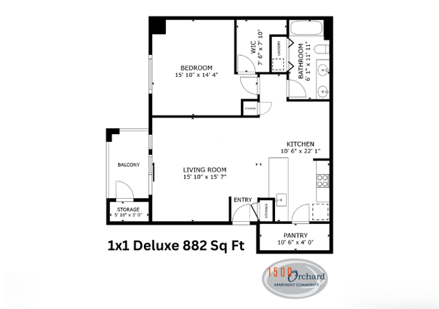 1x1 Deluxe 882 Sq Ft