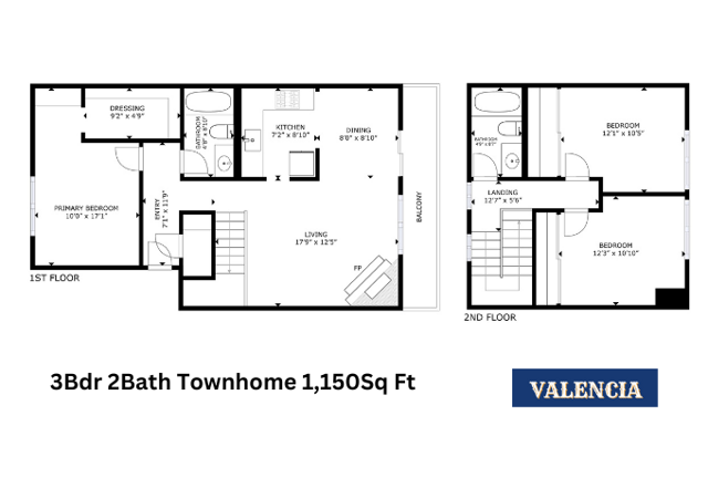 3 Bedroom 2 Bath Townhome
