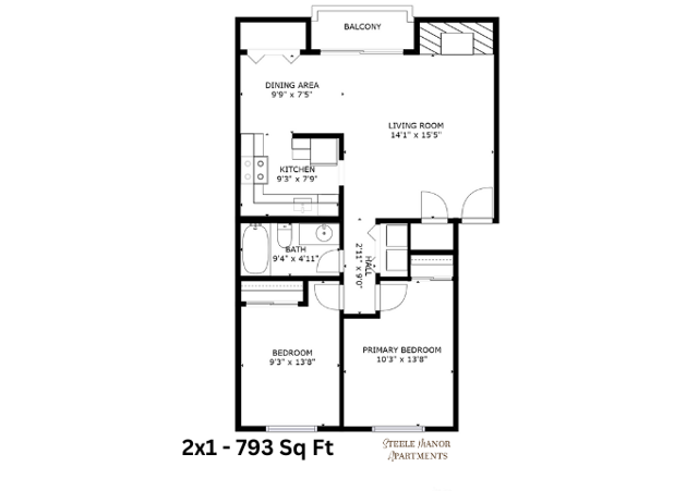 2 Bedroom 1 Bath