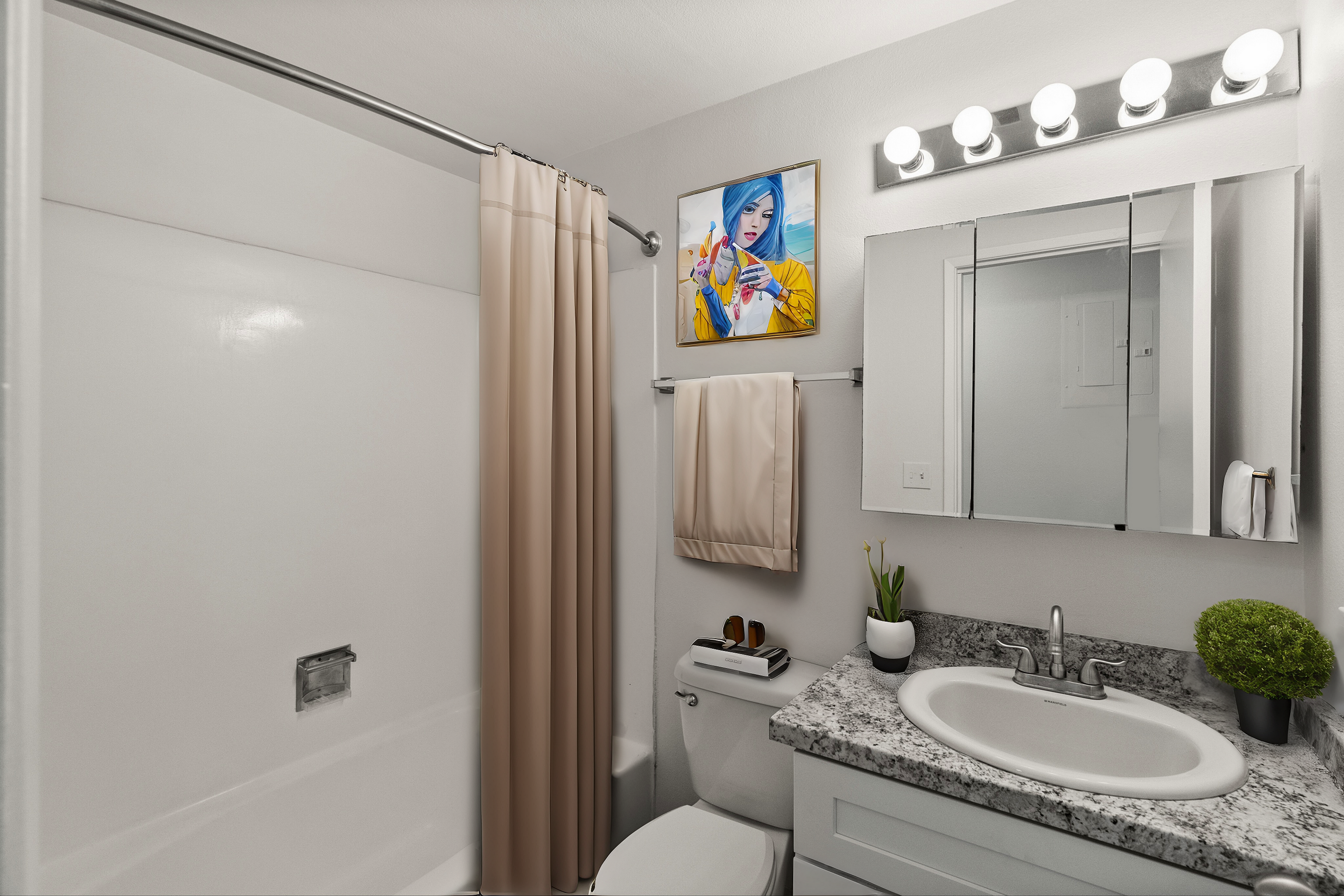 1 Bedroom Economy Staged