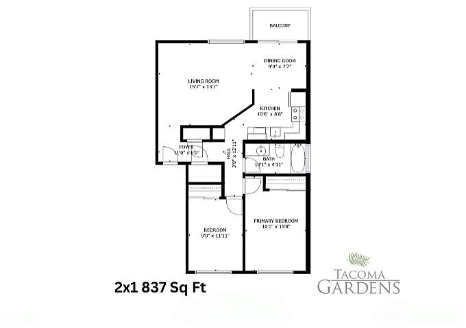 Two Bedroom One Bath