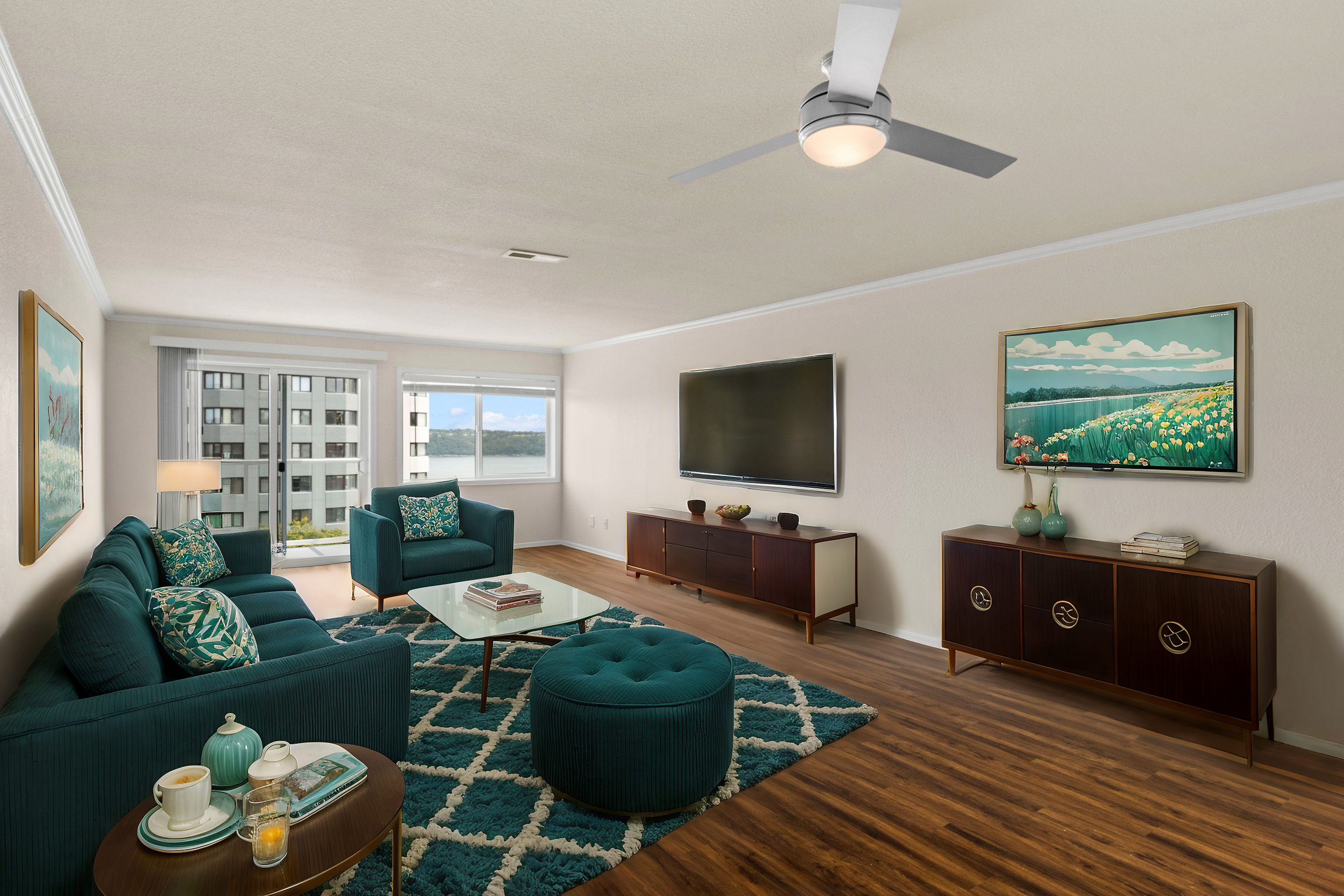 2 Bedroom End - Staged