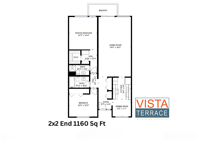 2x2 End 1160 Sq Ft