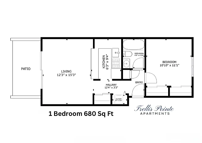 1x1 680 Sq Ft
