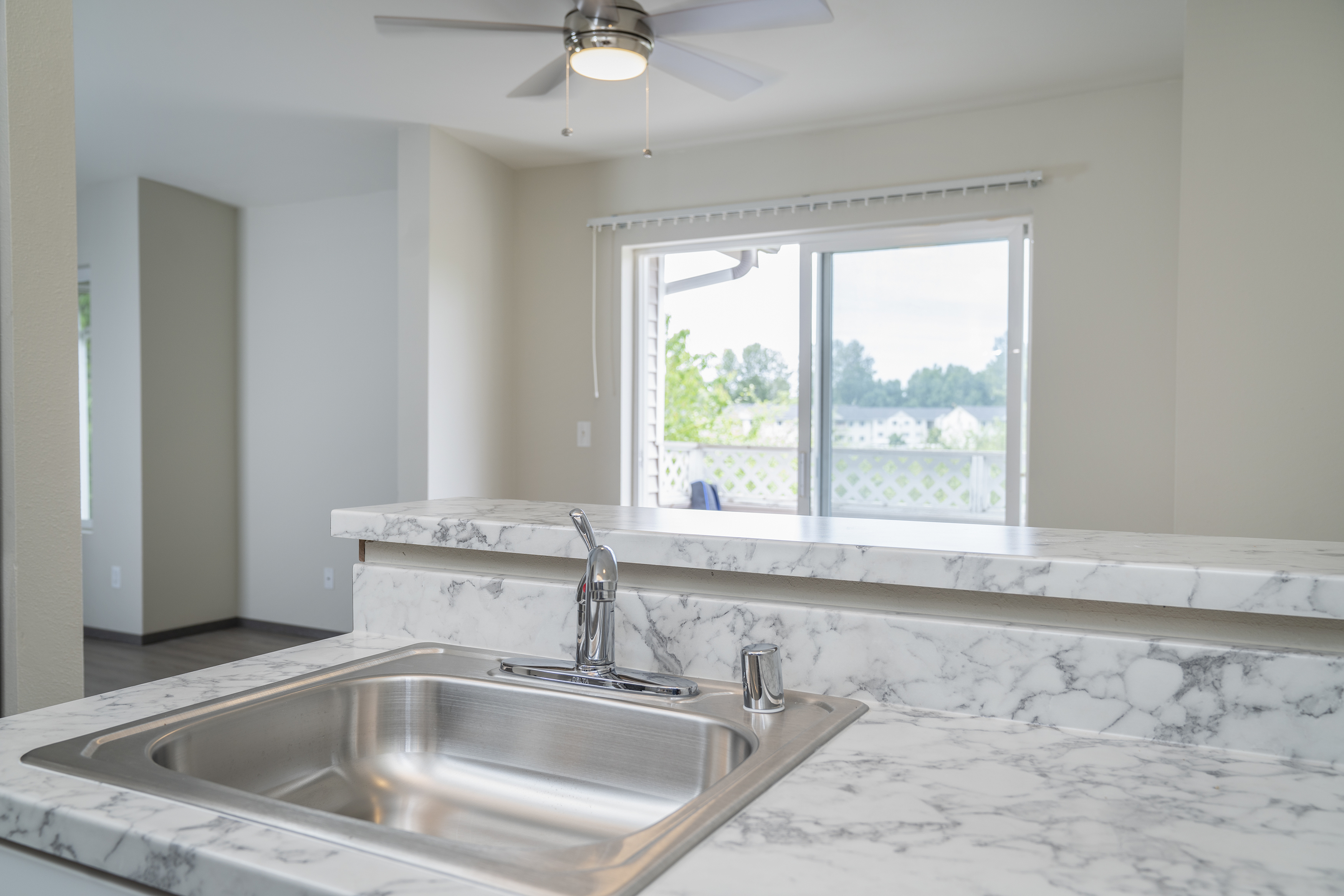 Image of Laminate Countertops with White Marble Design for Nantucket Gate
