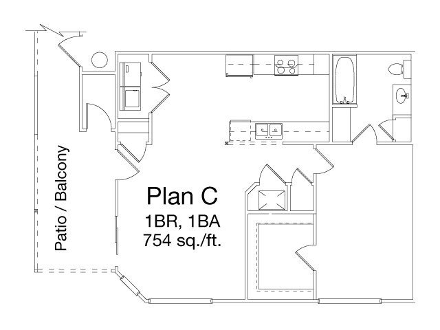 Yosemite Terrace Apartments - Plan C