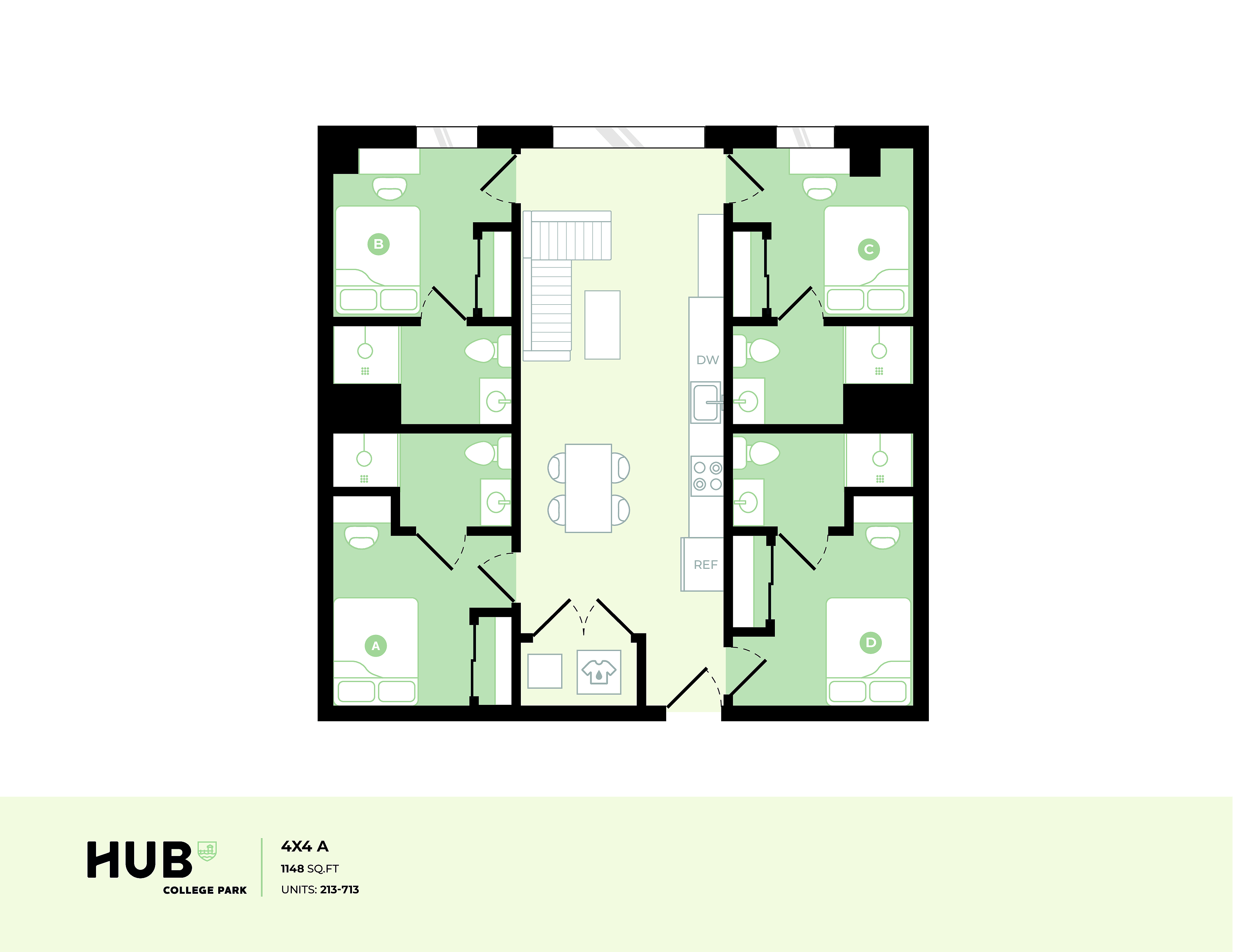 4x4 A floor plan