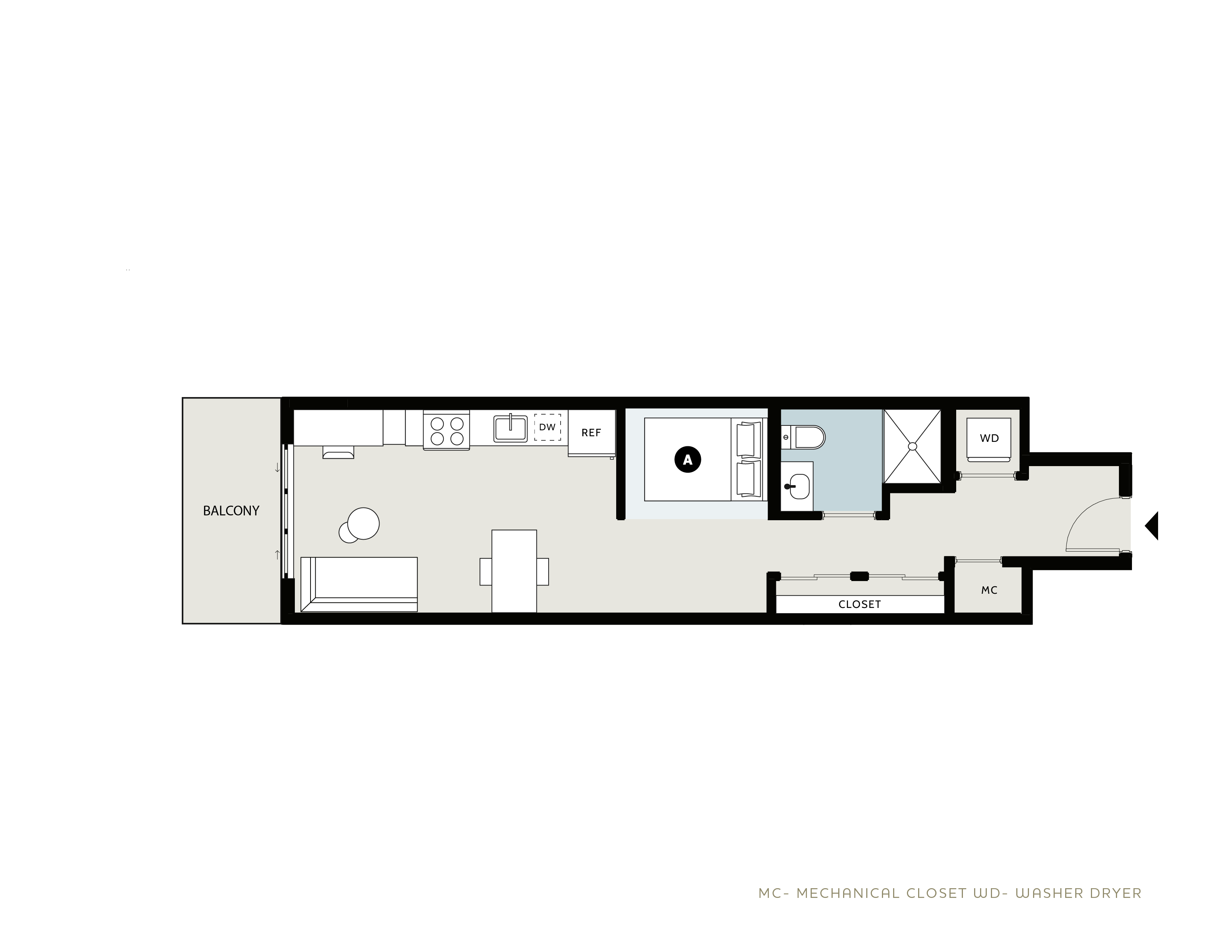 Studio Convertible + Balcony A