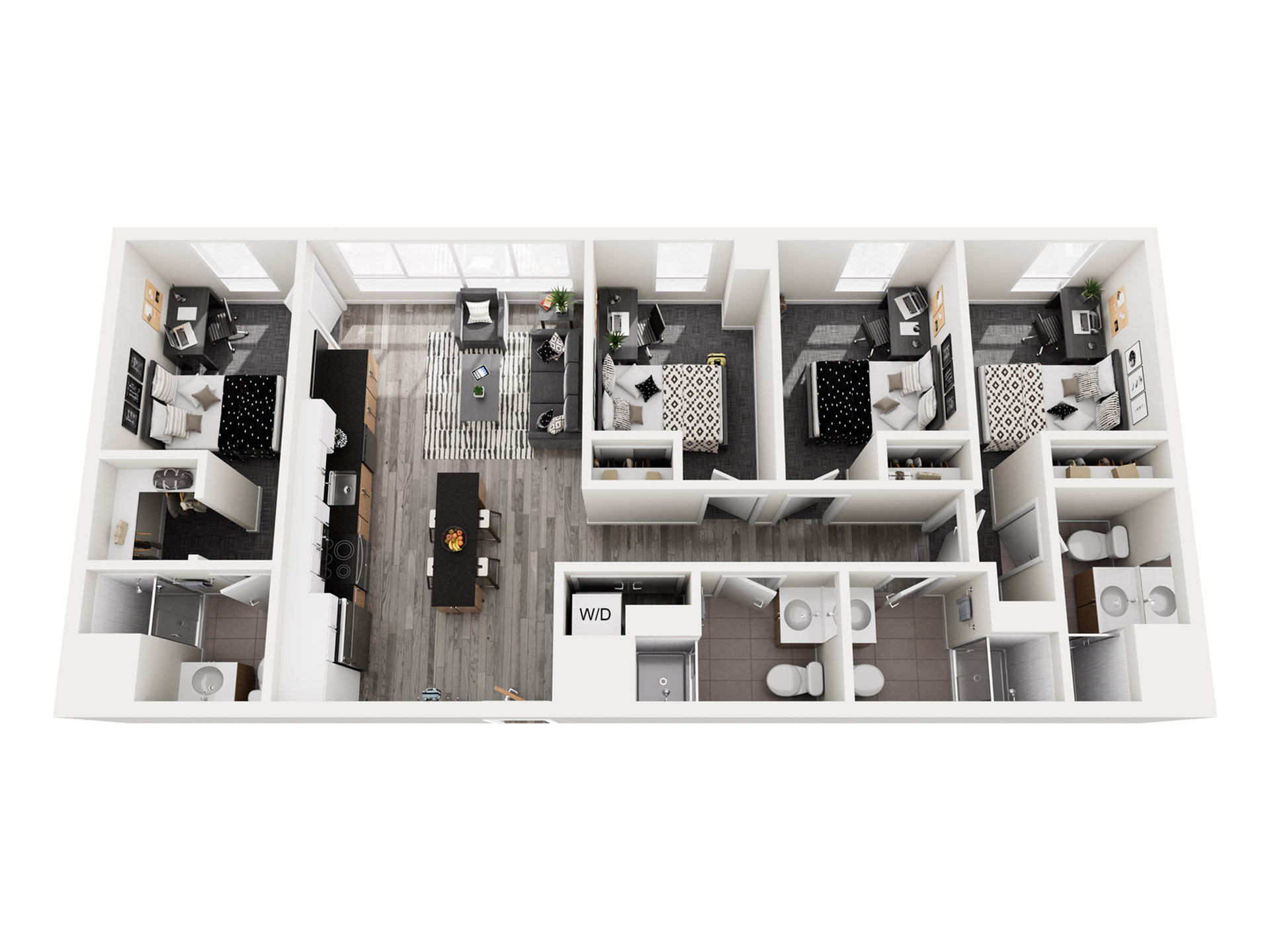 4X4 | 4 bed 4 bath | from 1321 square feet