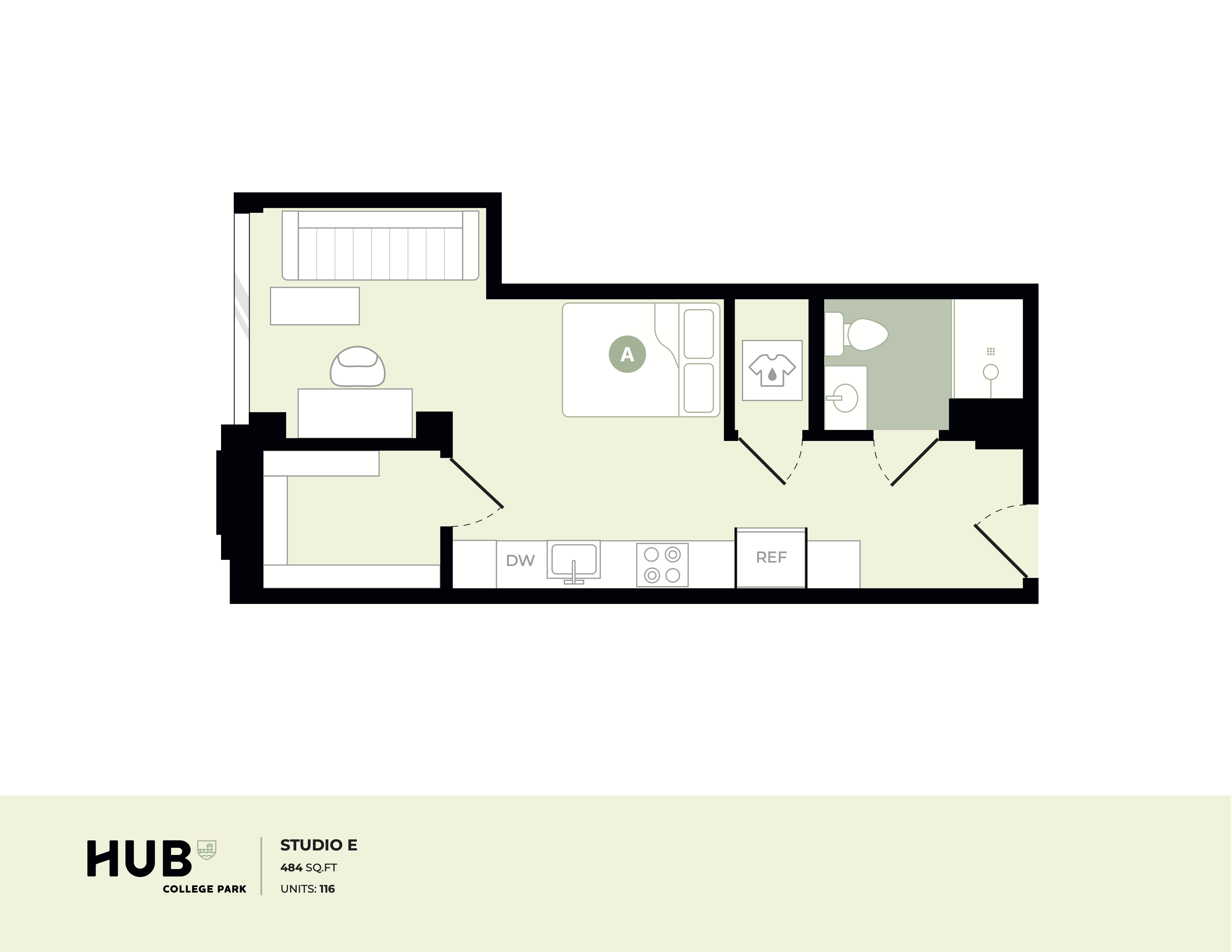 Studio E floor plan