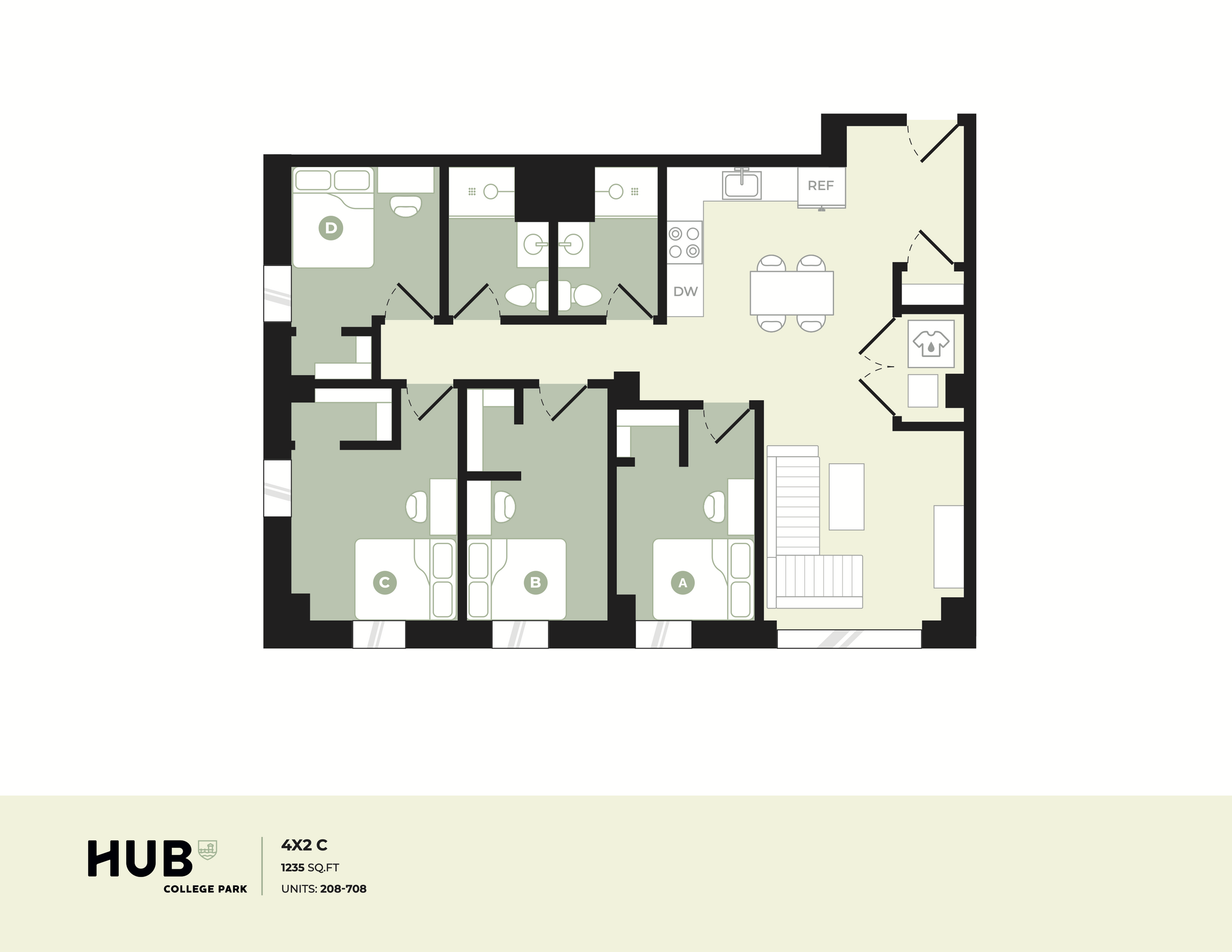 4x2 C floor plan