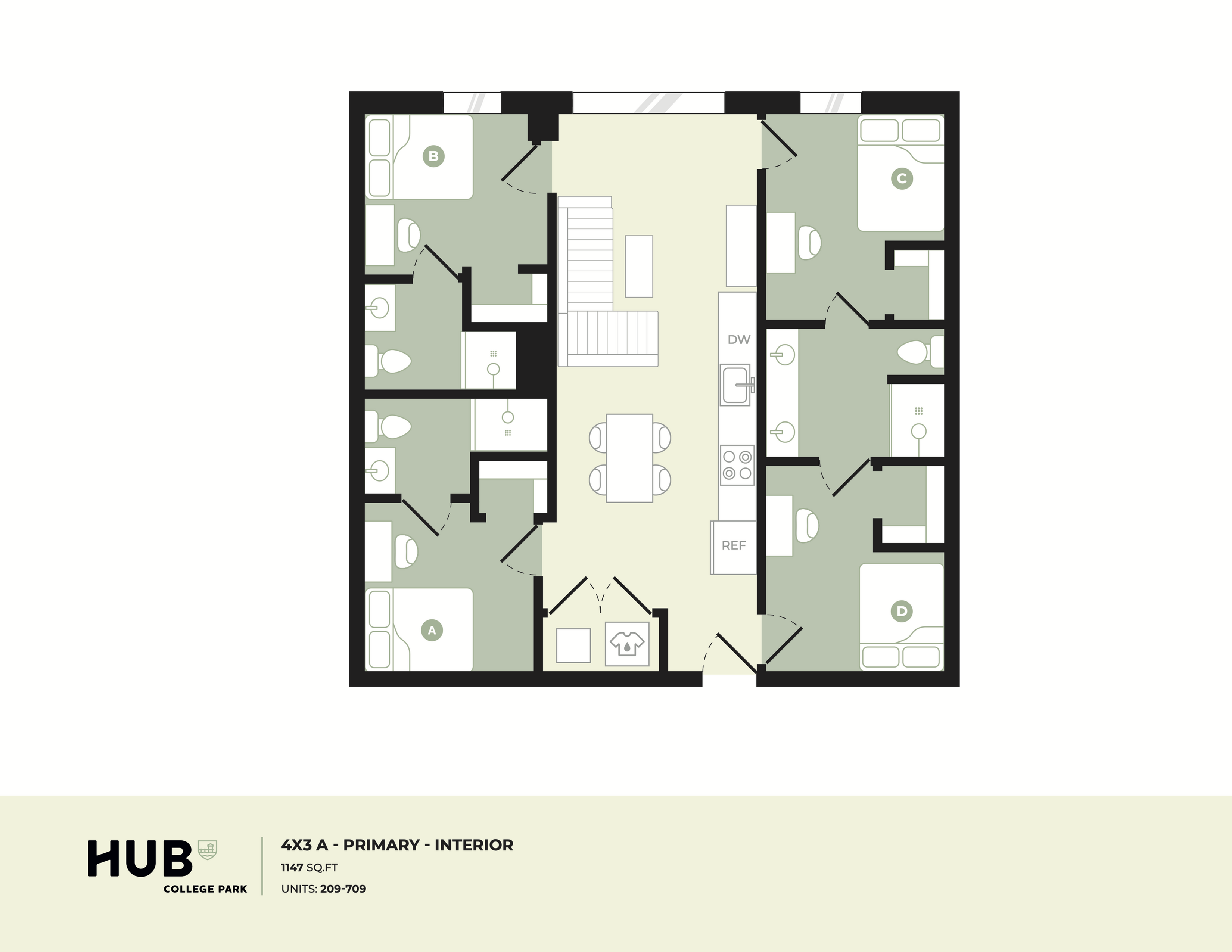 4x3 A floor plan