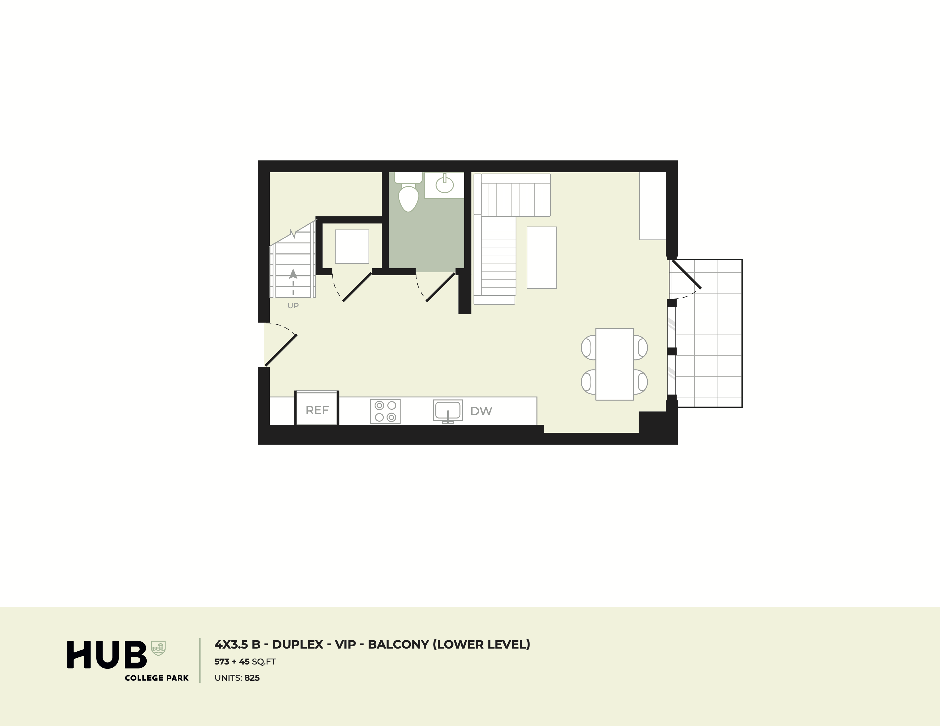 4x3.5 TH B floor plan