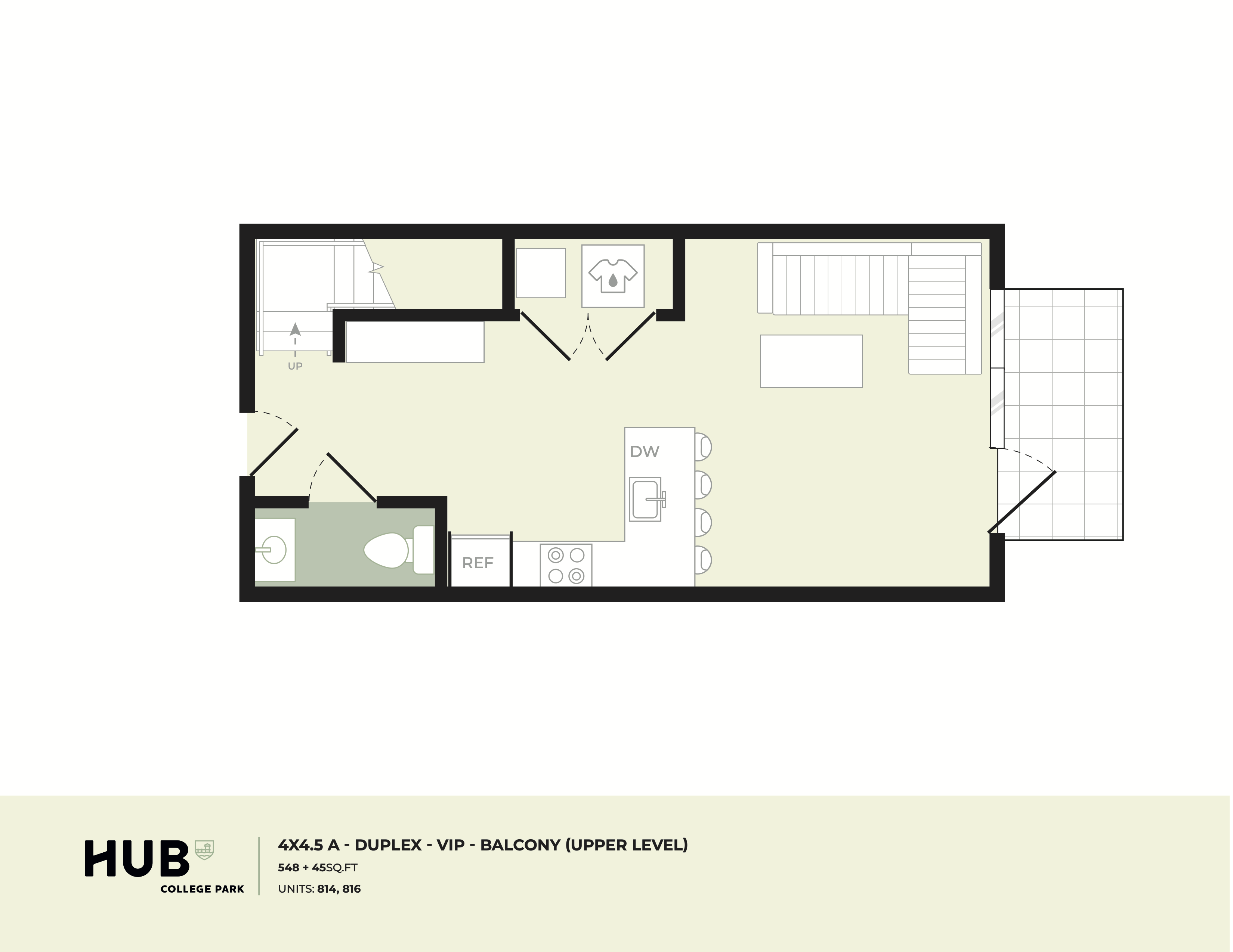 4x4.5 TH A floor plan
