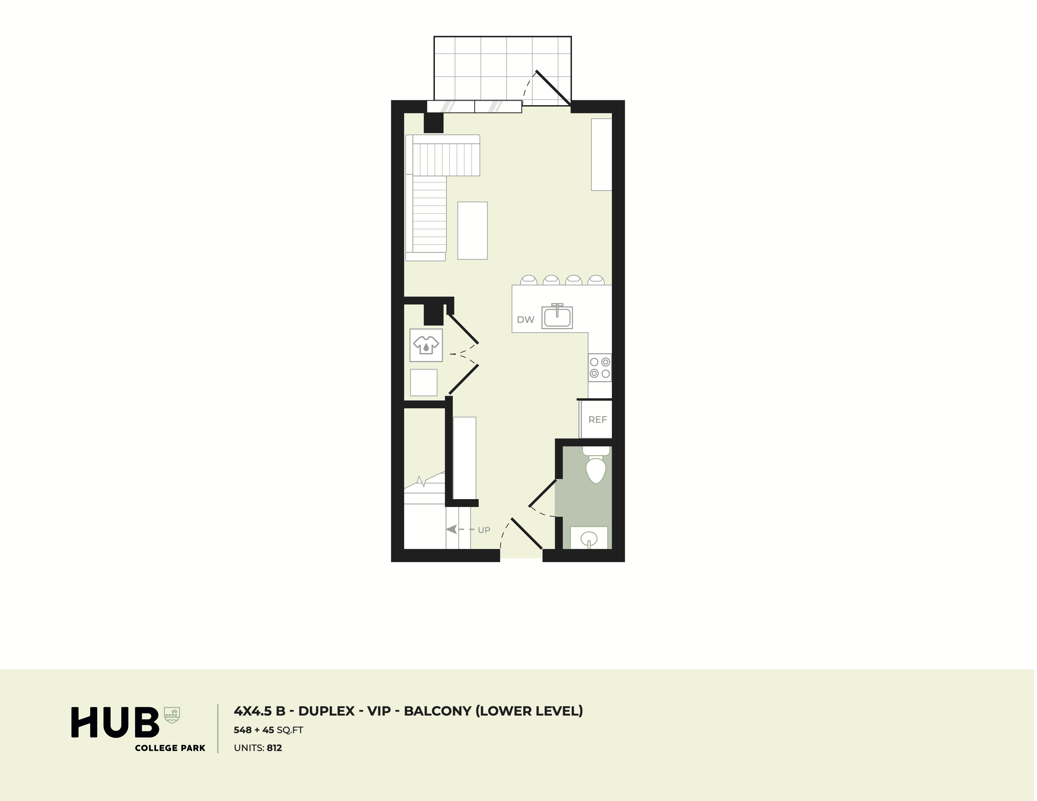 4x4.5 TH B floor plan