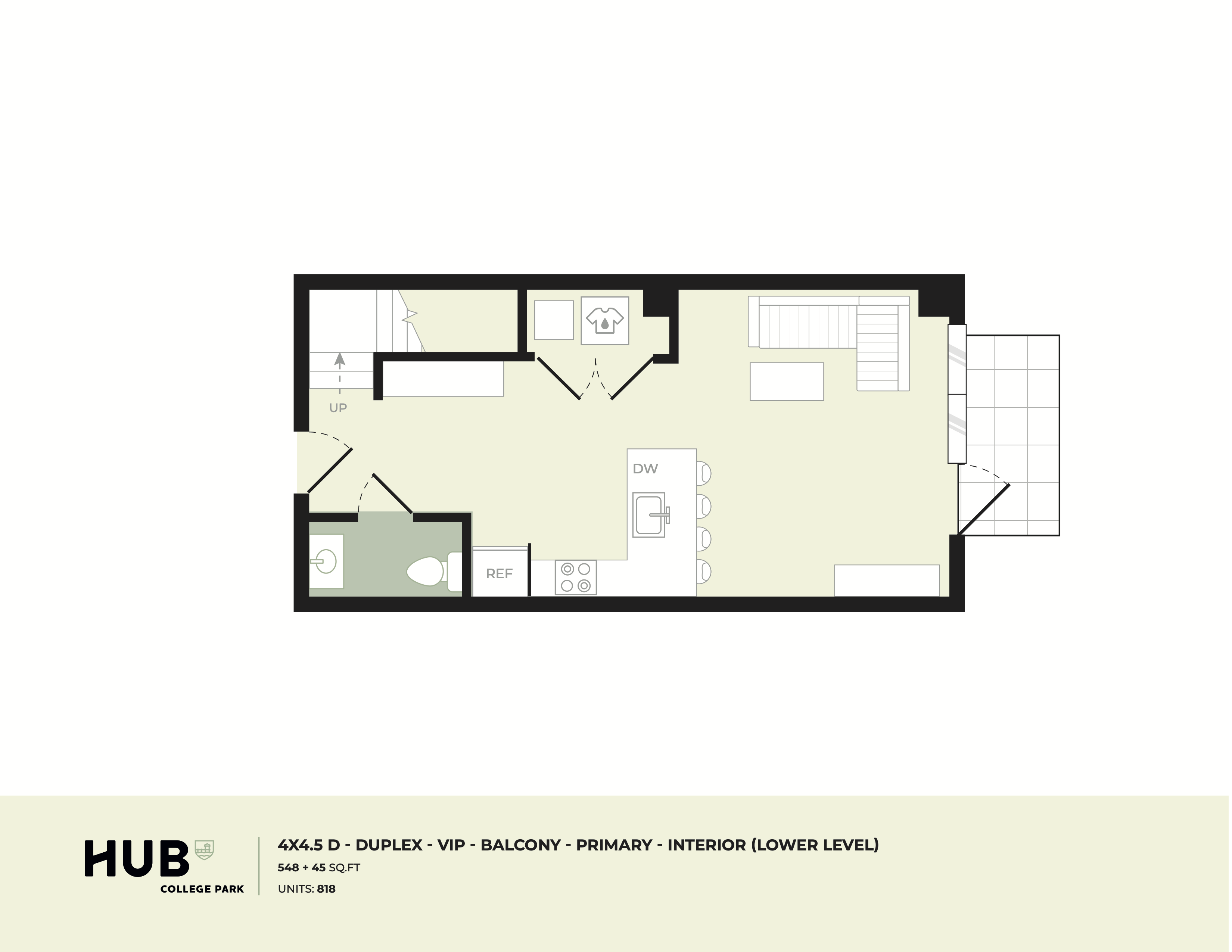 4x4.5 TH D floor plan