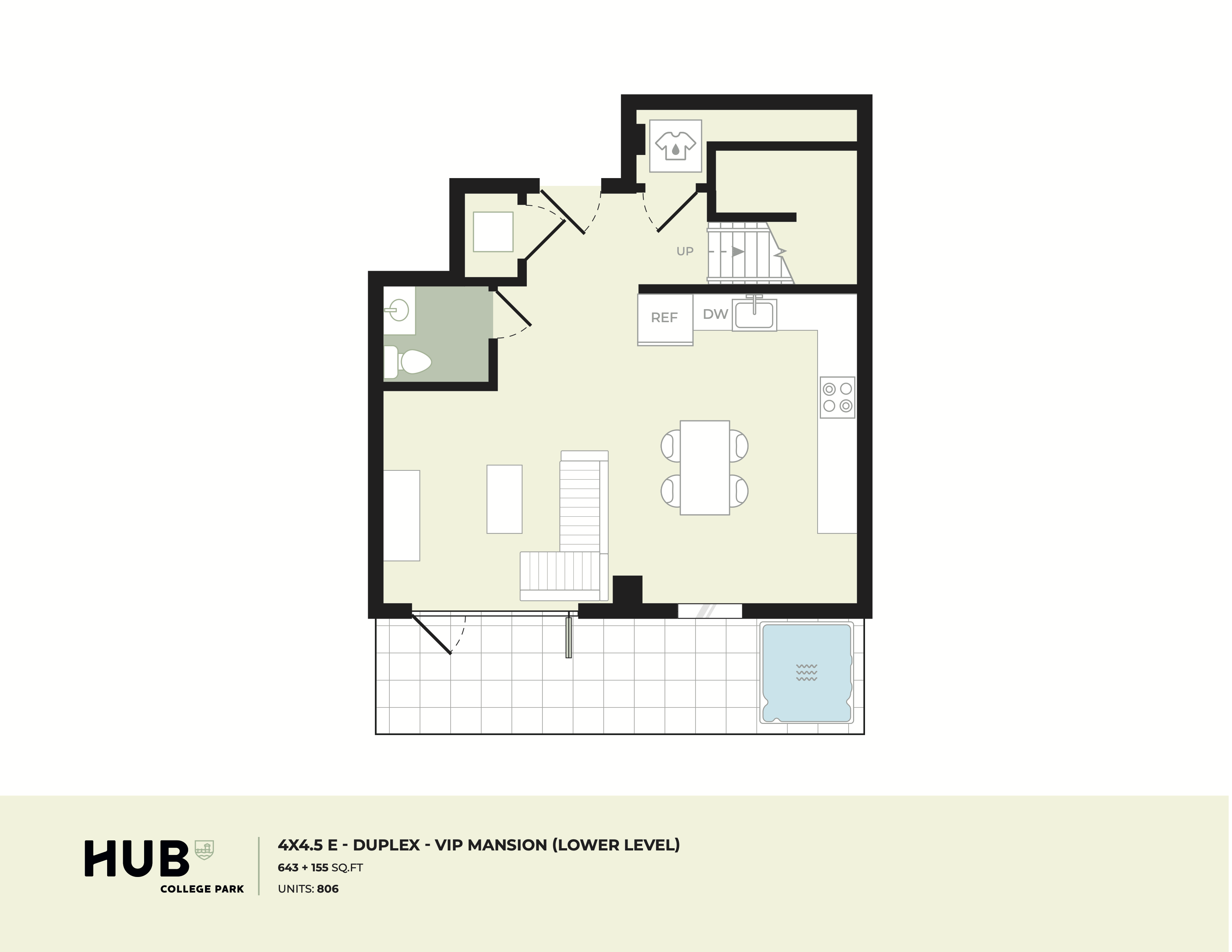 4x4.5 TH E floor plan
