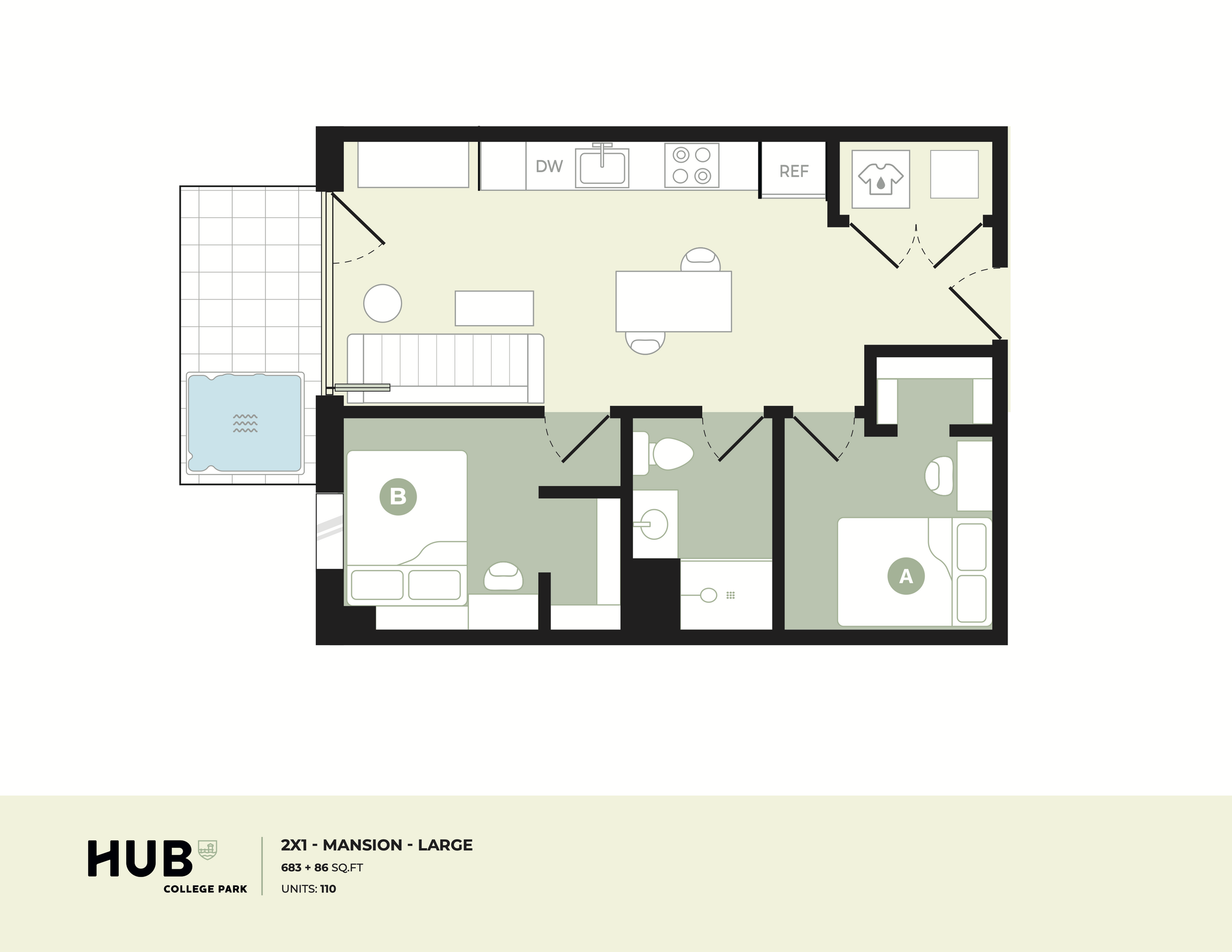 2x1 A floor plan