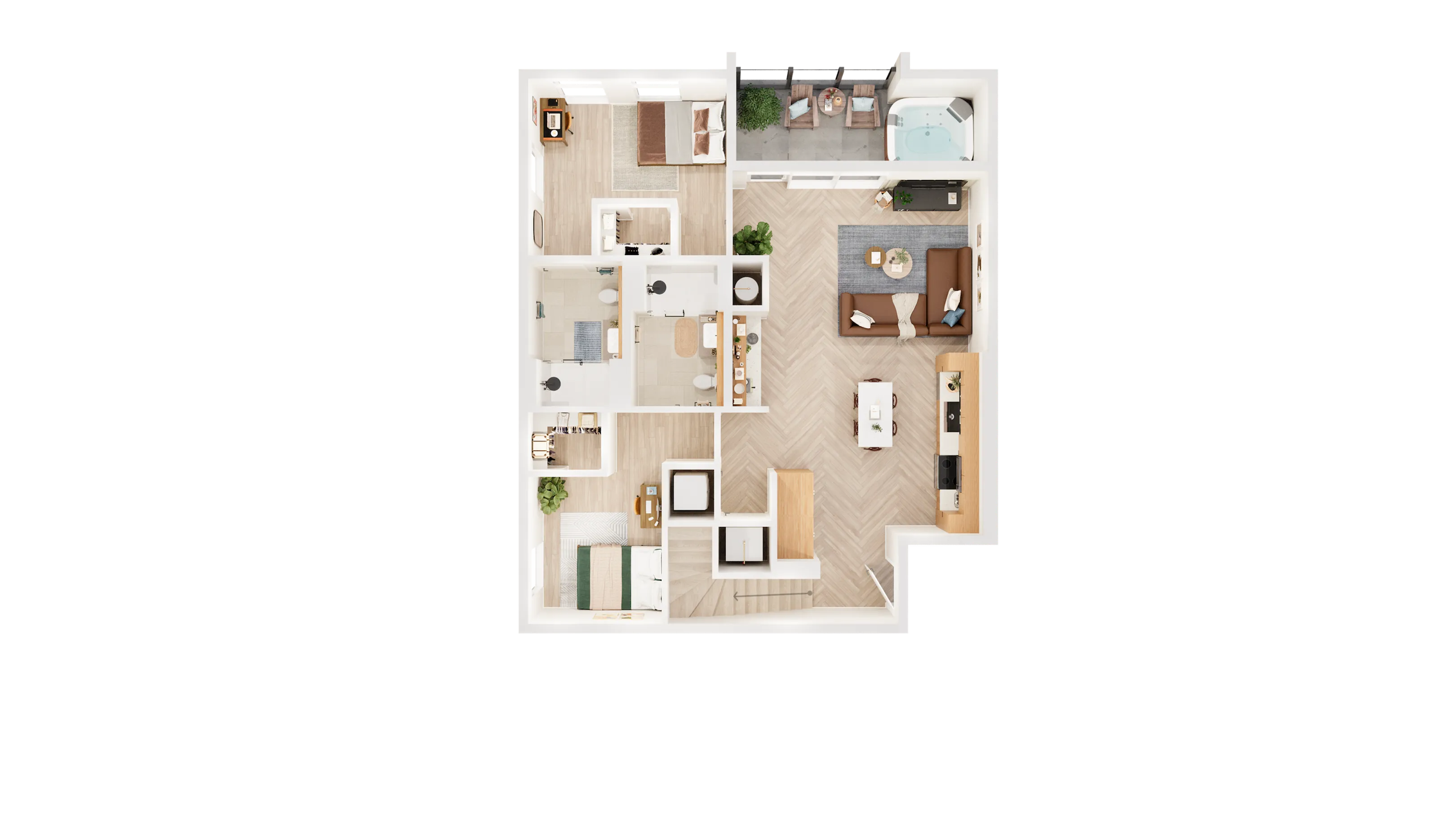6x6 TH Mansion A – 1st Floor