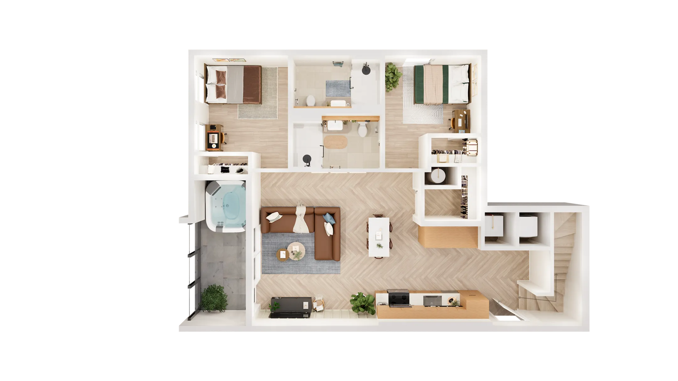 6x6 TH Mansion B – 1st Floor