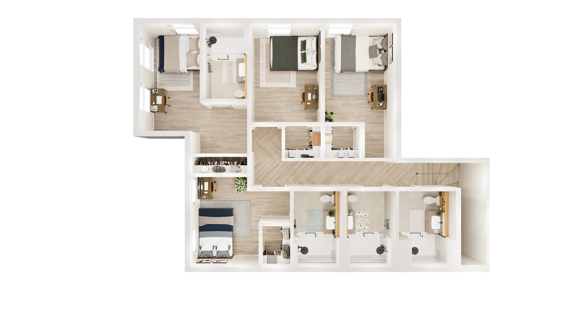 6x6 TH Mansion B – 2nd Floor