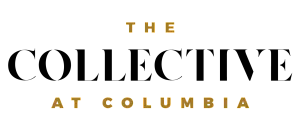 Elegant logo for The Collective at Columbia, showcasing sophisticated typography with a touch of gold.