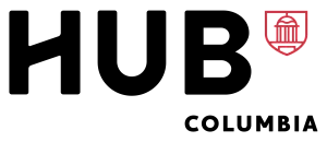 Modern HUB Columbia logo with a contemporary design and red shield emblem.