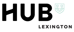 Modern logo design featuring a sleek horseshoe emblem above the word Lexington, exuding sophistication and elegance.