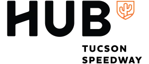 Modern HUB logo with a bold font and an orange shield icon.