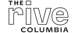 Modern and sleek logo design for The Rive Columbia, featuring bold typography and contemporary style.