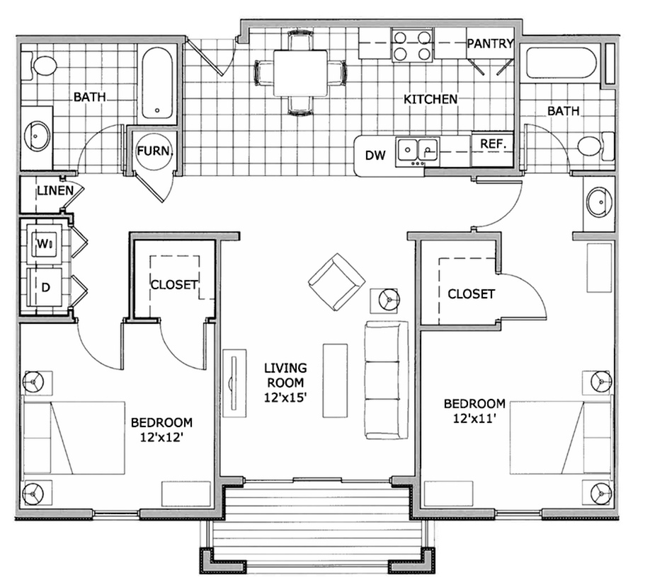 two bedroom| The Abbey | apartment