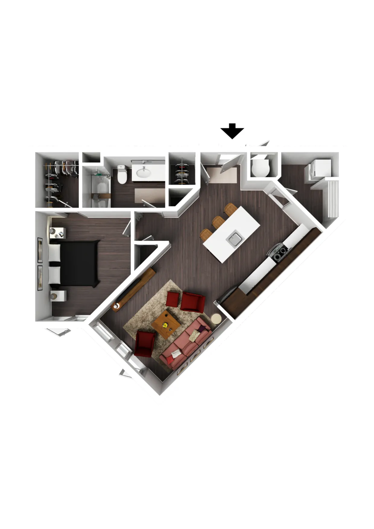 1 Bedroom Luxury B - Furnished