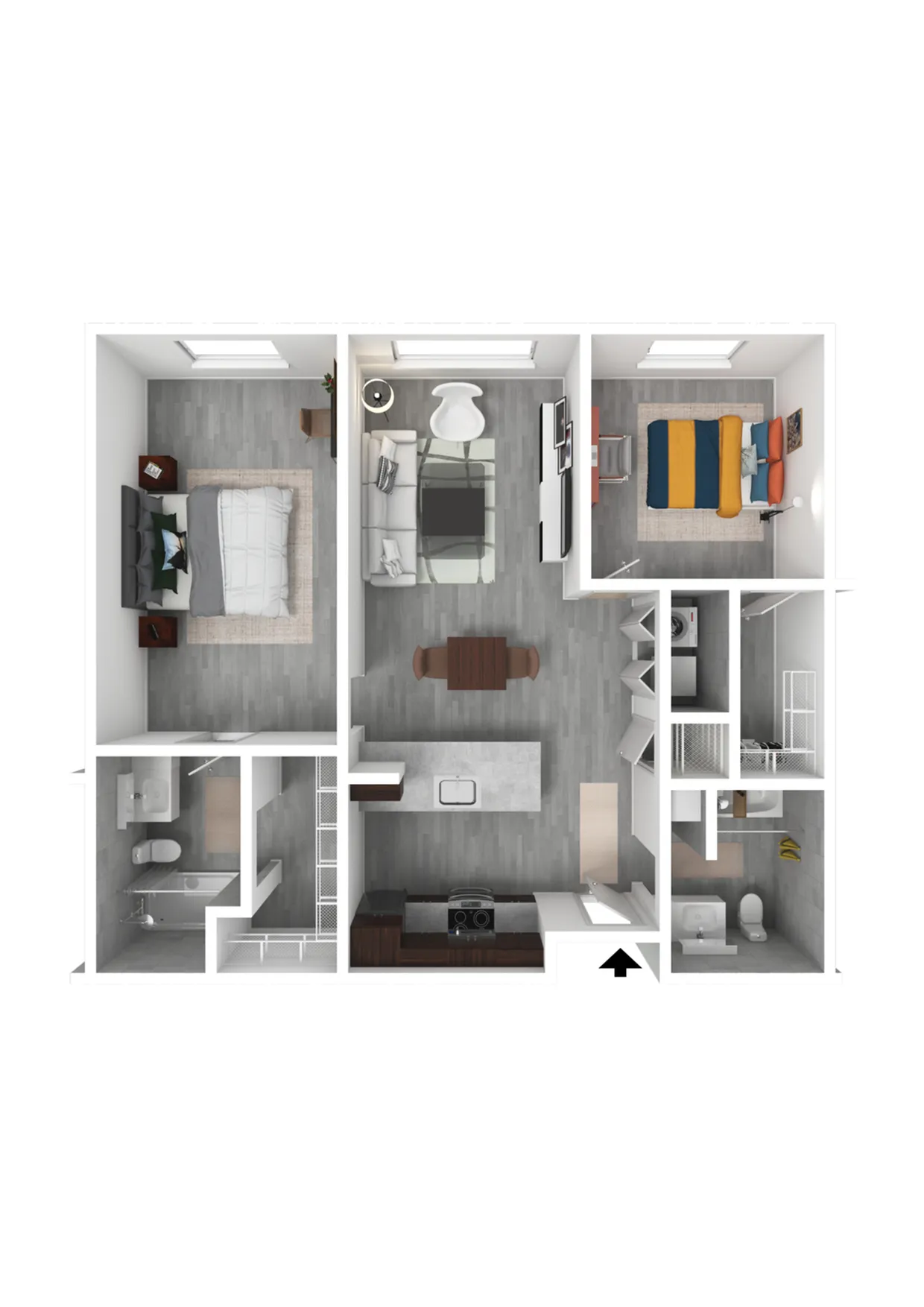 2 Bedroom A Deluxe - Furnished