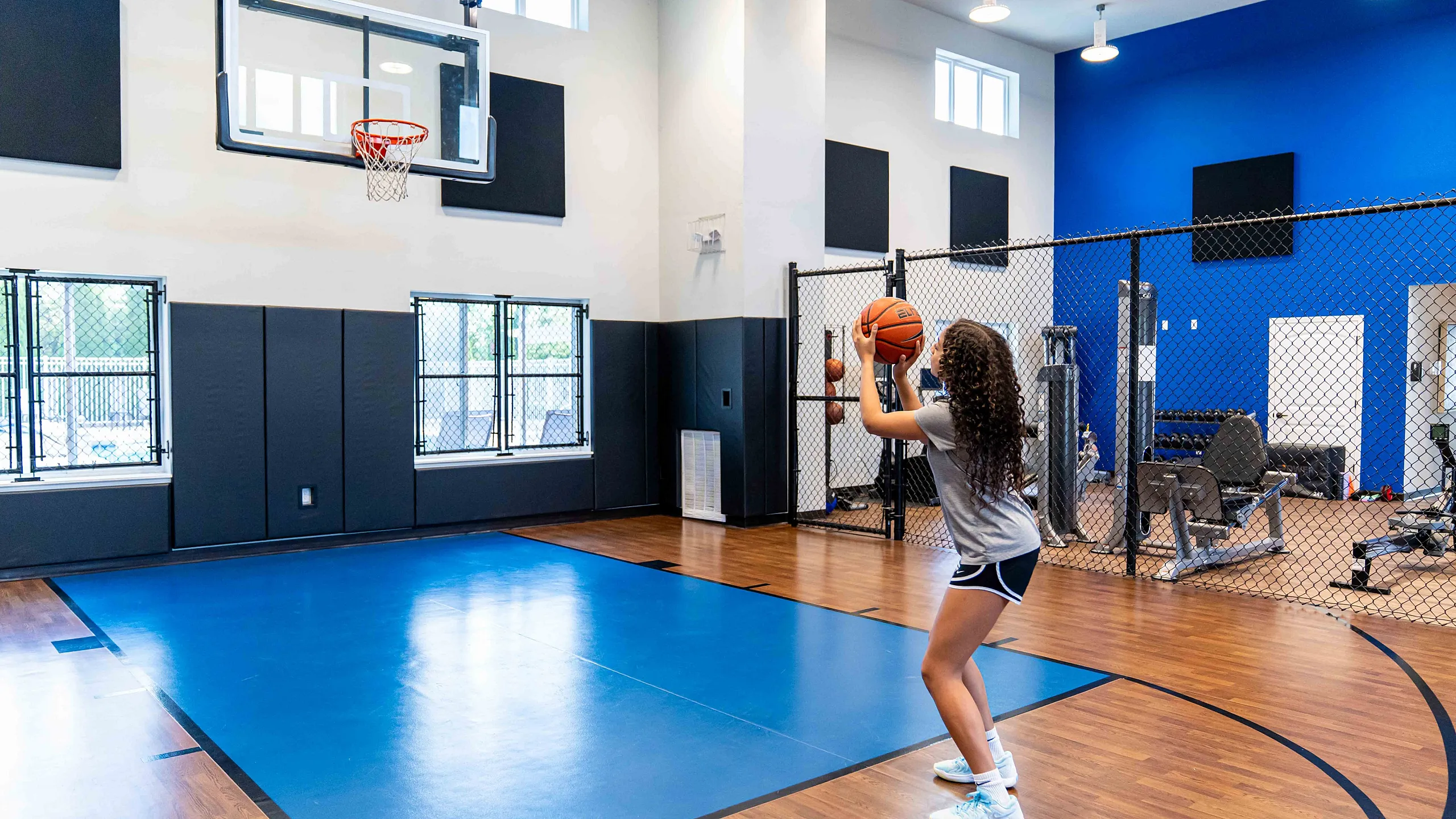 Verandas Apartments Indoor Basketball Court Fitness Center Gym Amenity Springfield Missouri Townhomes
