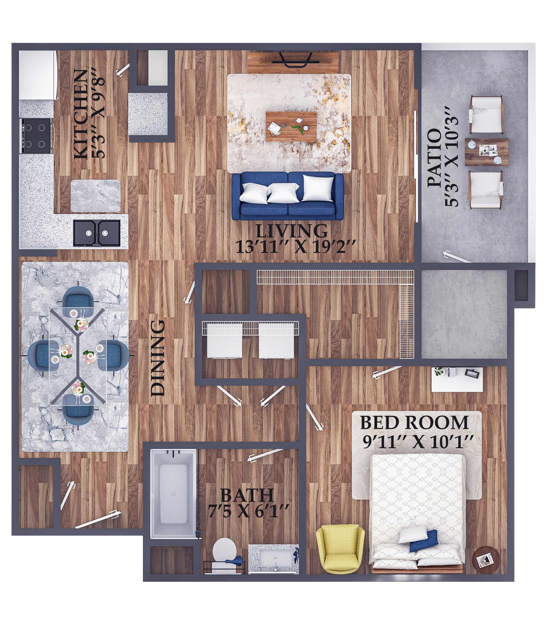 Cambridge Faire The Shire renovated floor plan image - Fairburn, GA