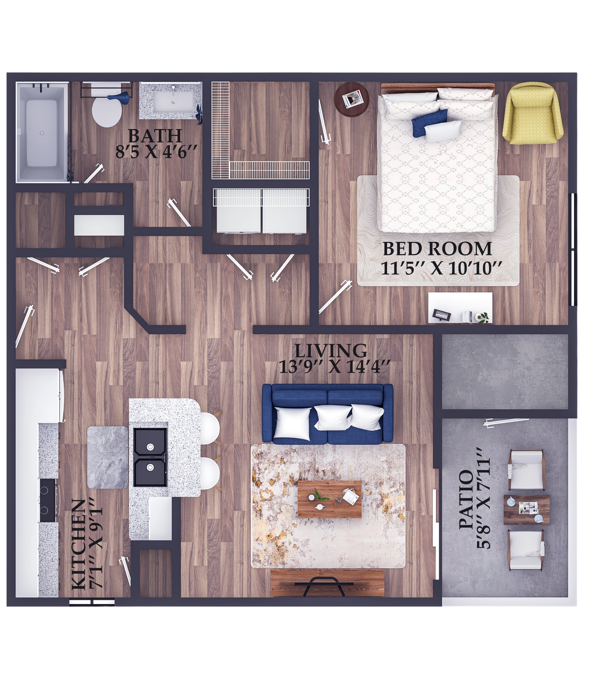 Cambridge Faire The Palomino renovated floor plan image - Fairburn, GA