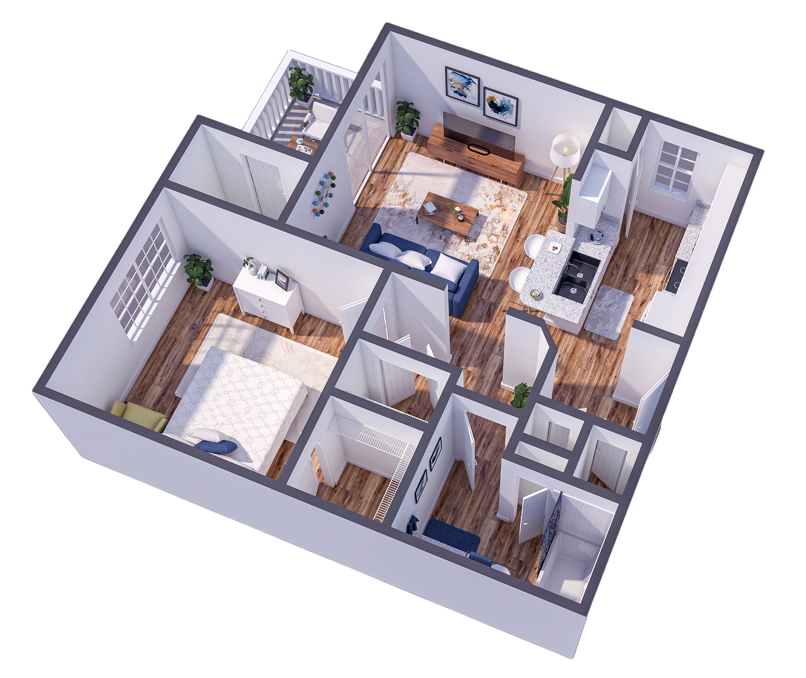 Cambridge Faire The Palomino renovated floor plan image - Fairburn, GA