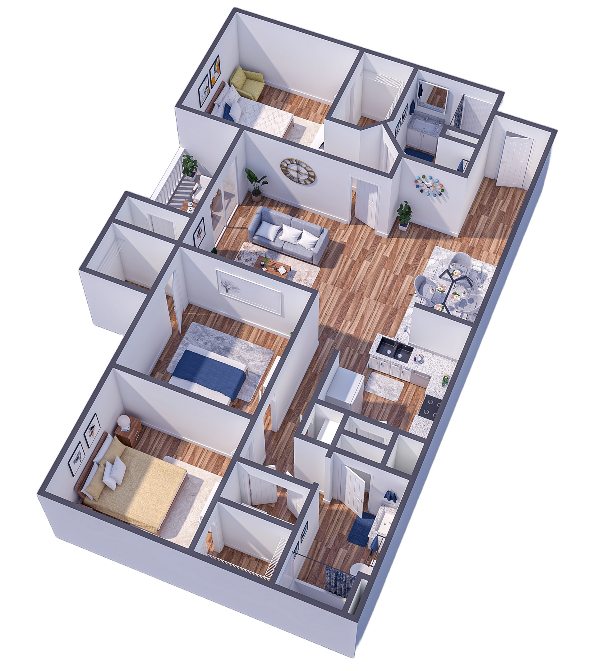 Cambridge Faire The Clydesdale renovated floor plan image - Fairburn, GA
