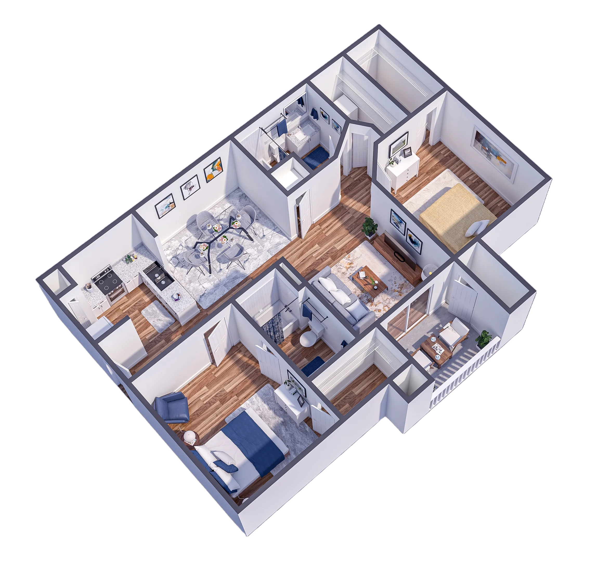 Cambridge Faire The Mustang renovated floor plan image - Fairburn, GA