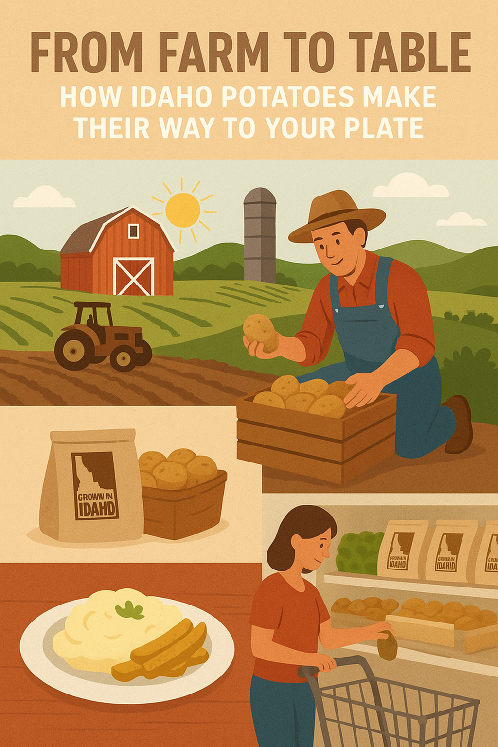 From Farm to Table: How Idaho Potatoes Make Their Way to Your Plate-image