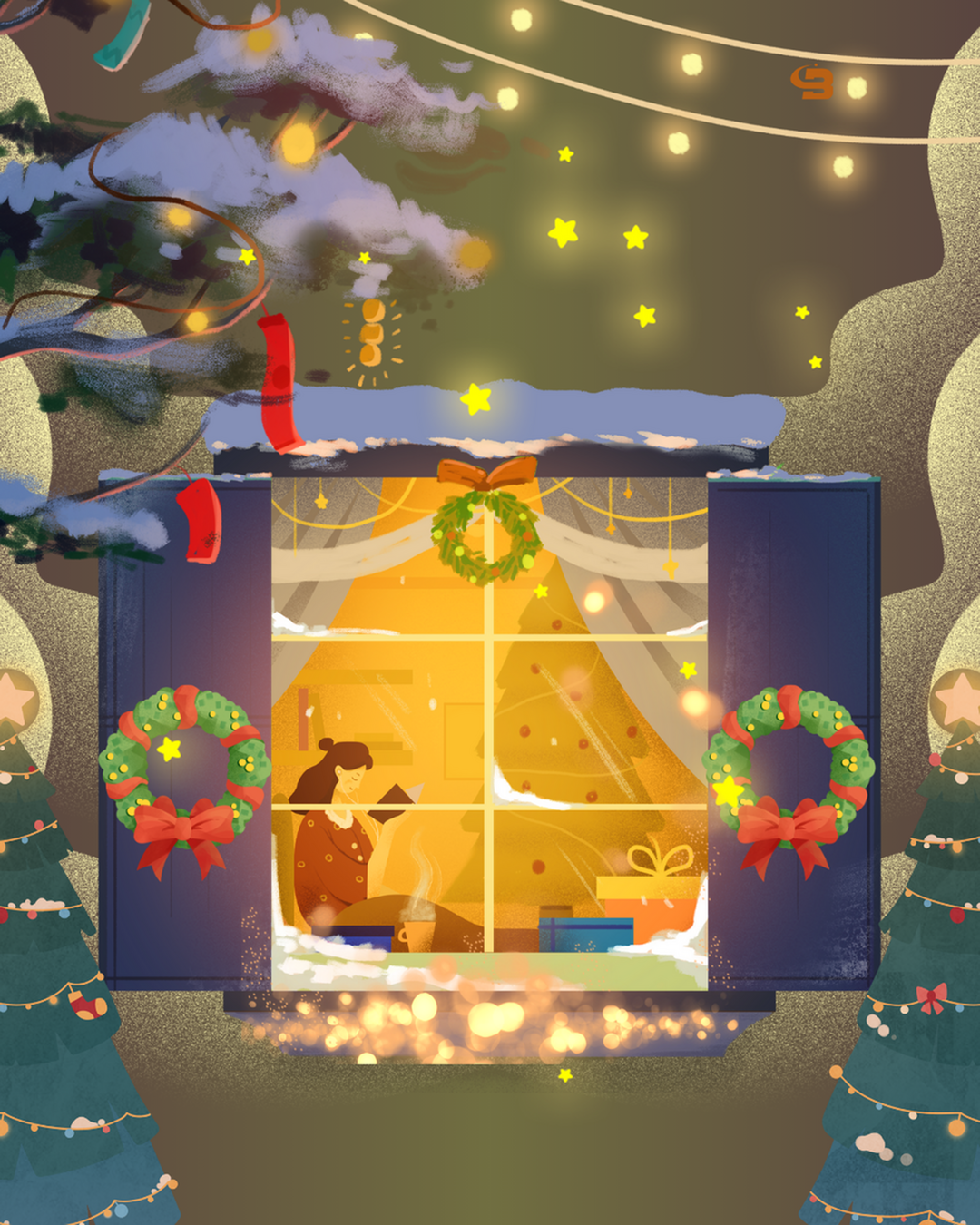Winter Wonderland Windows: Creative Window Displays for Apartment Living!-image