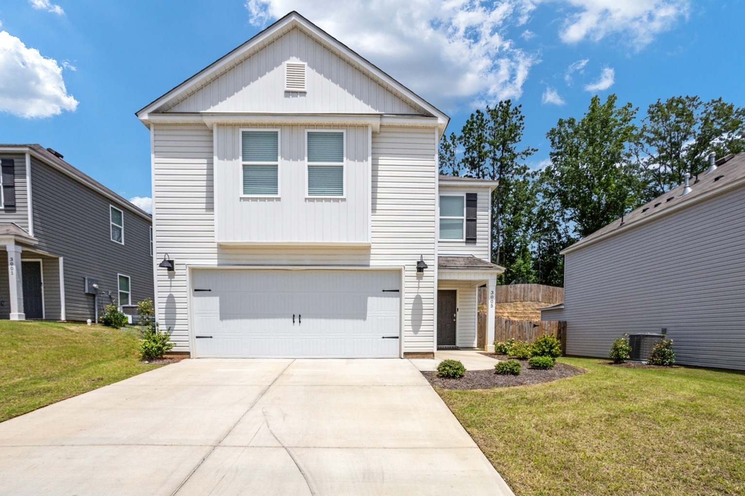 Exterior view of townhomes