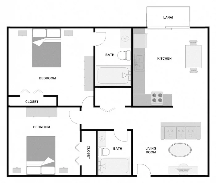 2 Bed 2 Bath