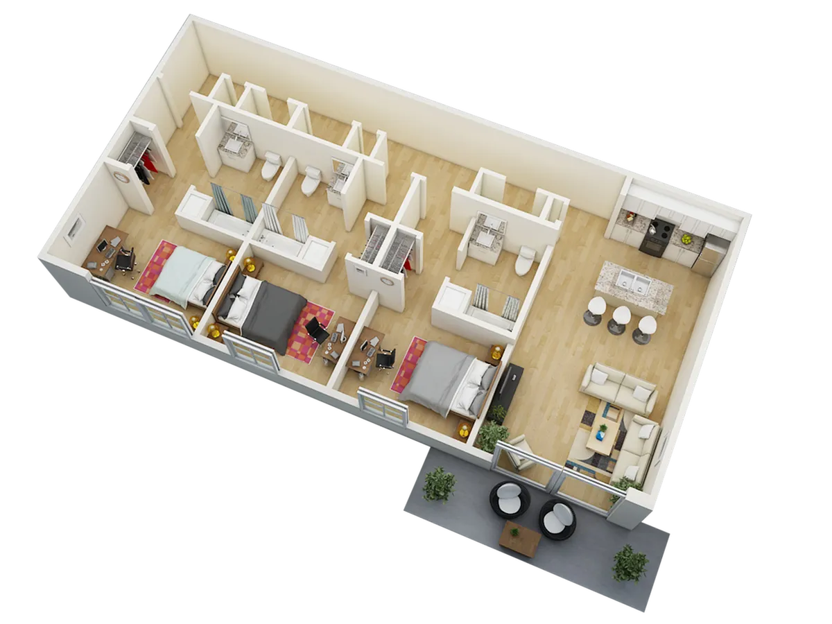 3 Bedroom 3.5 Bathroom