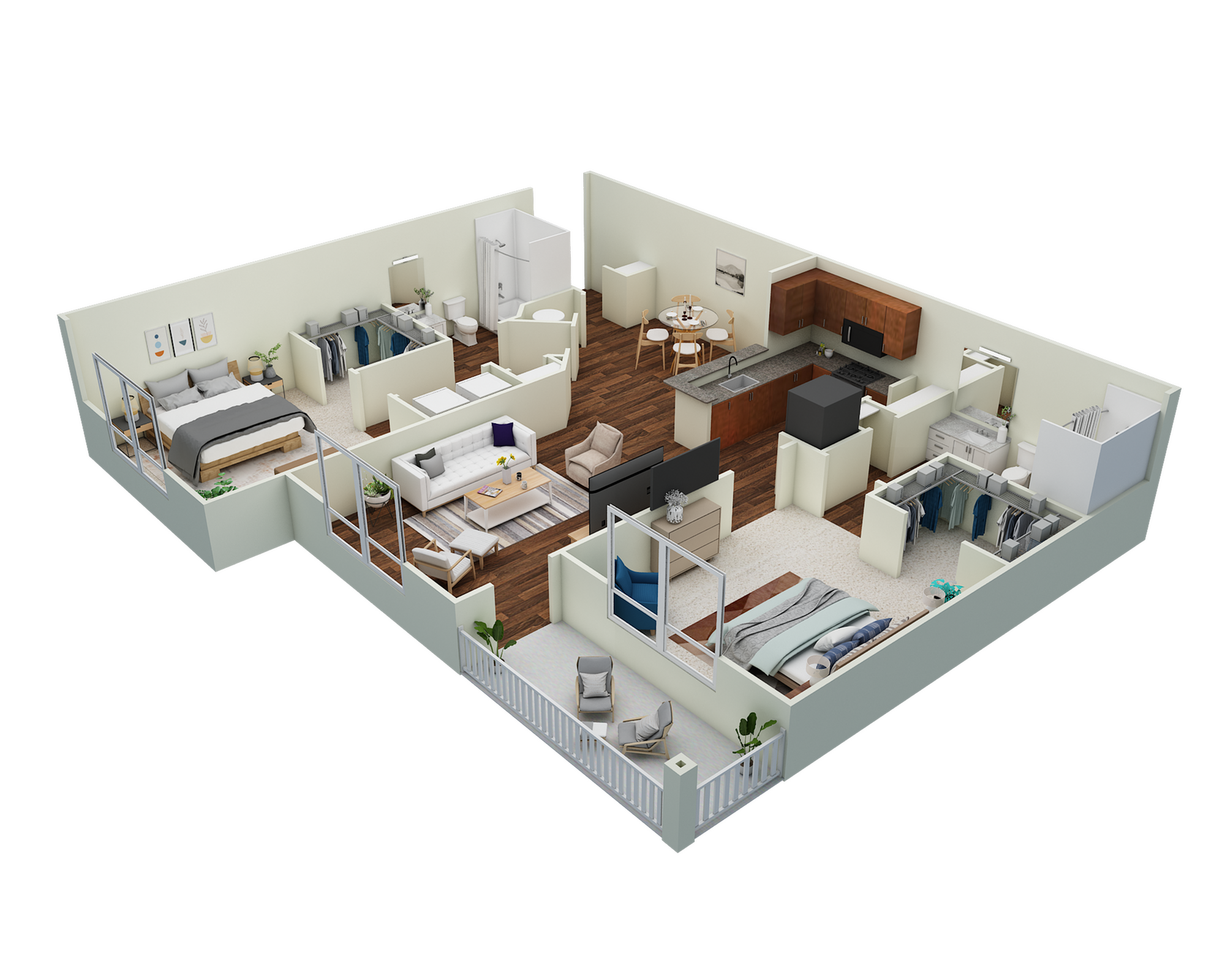 Centerville Manor - Two-Bedroom Floorplan